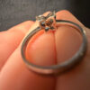 silver 925 gold-plated butterfly ring with blue topaz, size k 1/2 #122