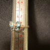 silver 925 gold-plated butterfly ring with blue topaz, size k 1/2 #122
