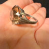 Art Deco Tested Sterling Silver Tested Citrine Solitaire Ring -UK Size K#122