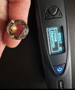 Art Deco Tested Sterling Silver Tested Citrine Solitaire Ring -UK Size K