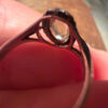 Size L1/2 silver vintage ring with an unknown transparent stone #121