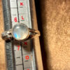 Size M vintage silver ring with moonstone#121
