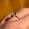 Drop 925 Sterling Silver 6 Diamonds Ring, size L, stamped HDIA #121, with gold plating