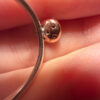 Drop 925 Sterling Silver 6 Diamonds Ring, size L, stamped HDIA #121, with gold plating