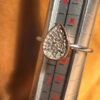 Drop 925 Sterling Silver 6 Diamonds Ring, size L, stamped HDIA #121, with gold plating