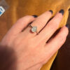 Drop 925 Sterling Silver 6 Diamonds Ring, size L, stamped HDIA #121, with gold plating