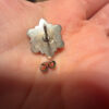 This is a pair of vintage sterling silver amethyst floral stud earrings.#121