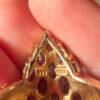 Silver ring with gold plating and amethysts, size O#121