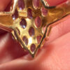 Silver ring with gold plating and amethysts, size O#121