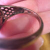 Size Q, vintage 925 sterling silver ring, natural carnelian (#16)