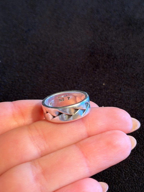 Vintage Sterling silver ring Uk size M Esprit #4