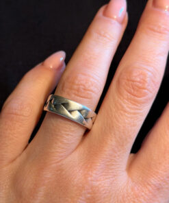Vintage Sterling silver ring Uk size M Esprit #4