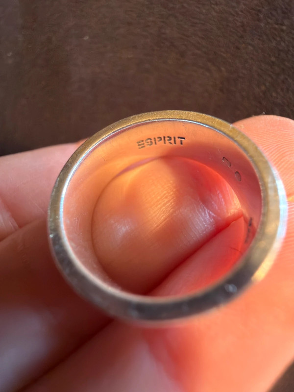 Vintage Sterling silver ring Uk size M Esprit #4