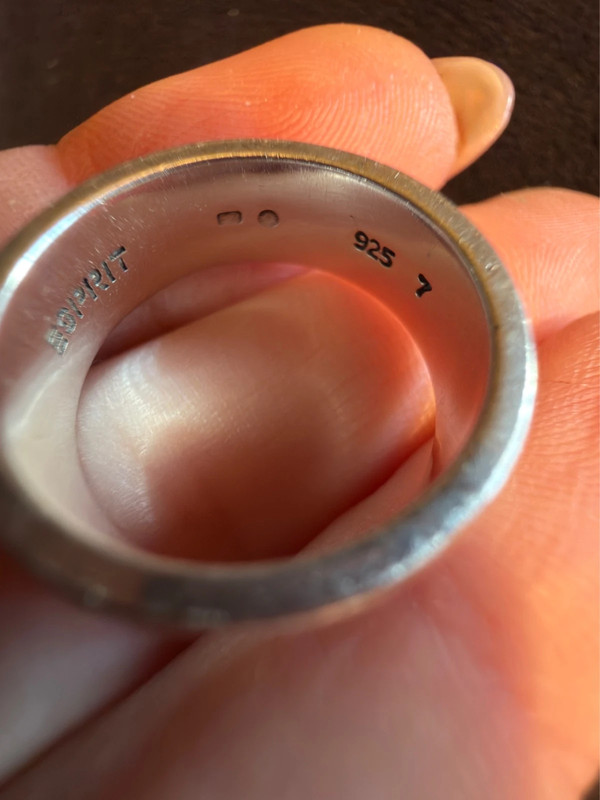 Vintage Sterling silver ring Uk size M Esprit #4