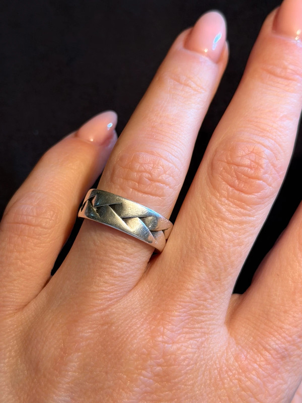 Vintage Sterling silver ring Uk size M Esprit #4