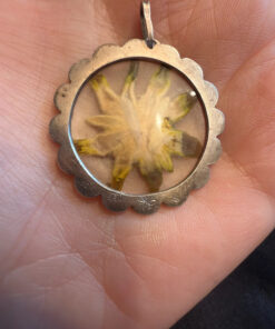 Austrian vintage edelweiss pendant in 800 silver 1930