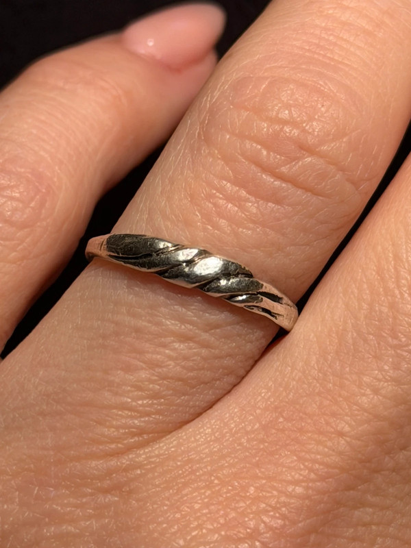 Sterling silver vintage ring Uk size N#16