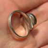 Sterling silver ring with black stone Uk size R#124