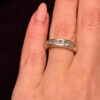 Vintage Fianite Sterling Silver Statement Ring, UK Size L#124