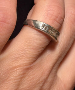 Vintage Fianite Sterling Silver Statement Ring, UK Size L