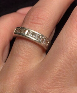 Vintage Fianite Sterling Silver Statement Ring, UK Size L