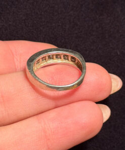 Vintage Fianite Sterling Silver Statement Ring, UK Size L