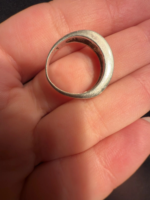 Vintage Fianite Sterling Silver Statement Ring, UK Size L#124
