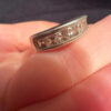 Vintage Fianite Sterling Silver Statement Ring, UK Size L#124
