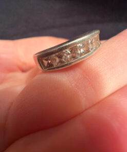 Vintage Fianite Sterling Silver Statement Ring, UK Size L