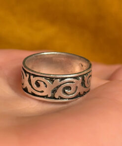 Silver 925 Ring Gothic Viking Design Unisex Silver uk size N