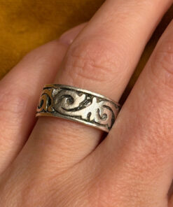Silver 925 Ring Gothic Viking Design Unisex Silver uk size N#124