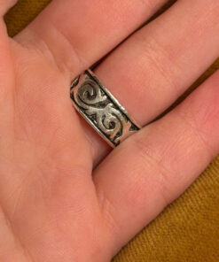Silver 925 Ring Gothic Viking Design Unisex Silver uk size N
