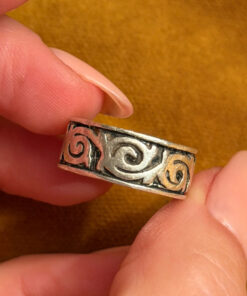 Silver 925 Ring Gothic Viking Design Unisex Silver uk size N