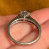 Insanely beautiful silver ring with a sparkling gemstone, size Q124