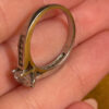 Insanely beautiful silver ring with a sparkling gemstone, size Q124