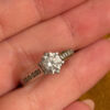 Insanely beautiful silver ring with a sparkling gemstone, size Q124