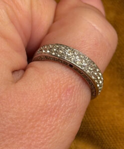 Uk size P sterling silver ring#124