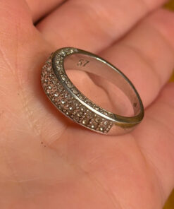 Uk size P sterling silver ring#124