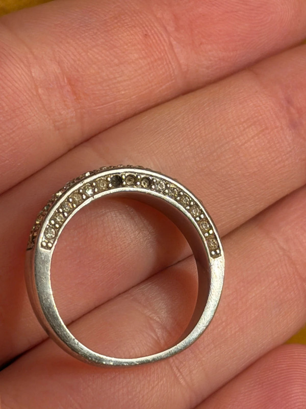 Uk size P sterling silver ring#124