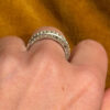 Uk size P sterling silver ring#124