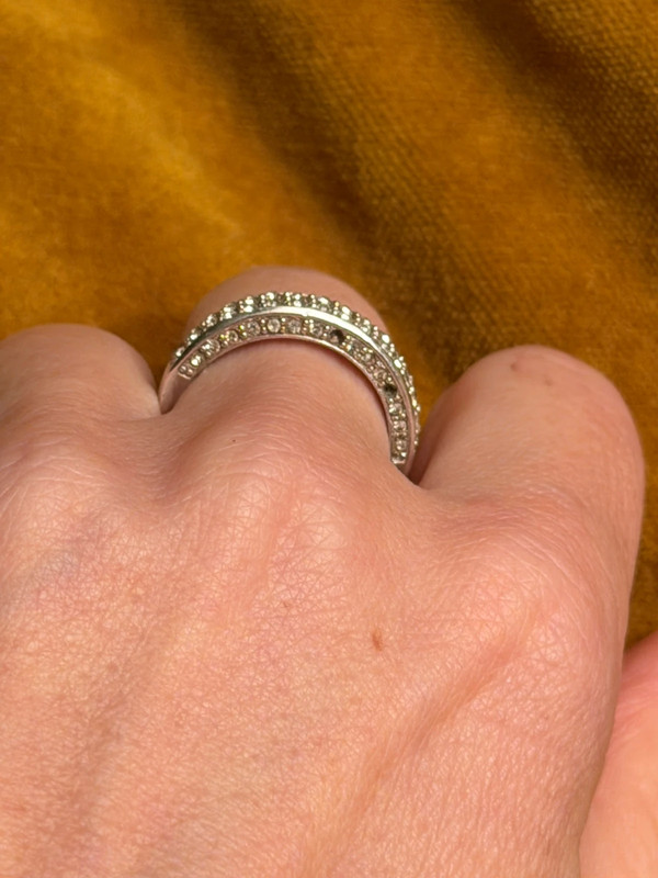 Uk size P sterling silver ring#124