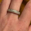 Uk size P sterling silver ring#124