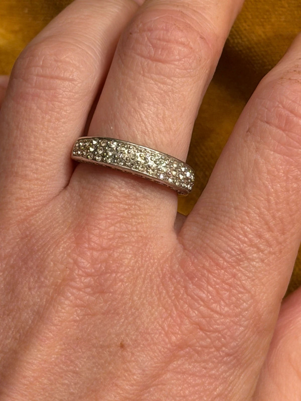 Uk size P sterling silver ring#124