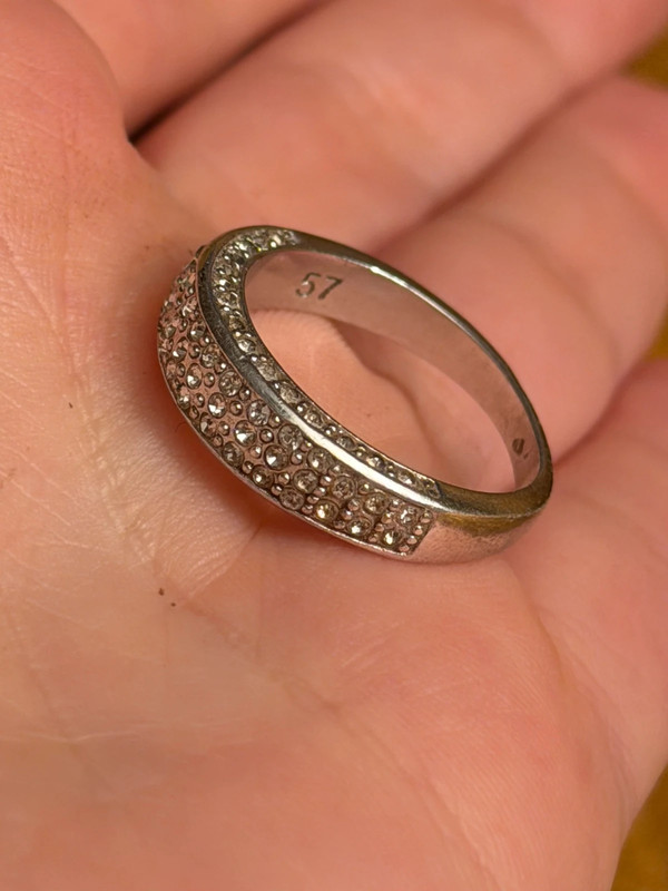 Uk size P sterling silver ring#124