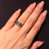 Armenian Sterling Silver Ring With Red Stones Uk Size L( Adjustable)#2