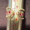 Armenian Sterling Silver Ring With Red Stones Uk Size L( Adjustable)#2