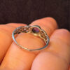 Vintage Celtic Knot natural Amethyst Sterling Silver Ring, UK Size M1/2#119