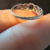 Vintage Celtic Knot natural Amethyst Sterling Silver Ring, UK Size M1/2#119