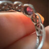 Vintage Celtic Knot natural Amethyst Sterling Silver Ring, UK Size M1/2#119