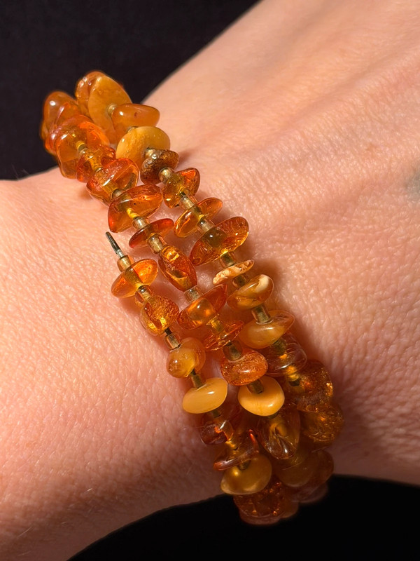 Vintage-Style Amber Bracelet
